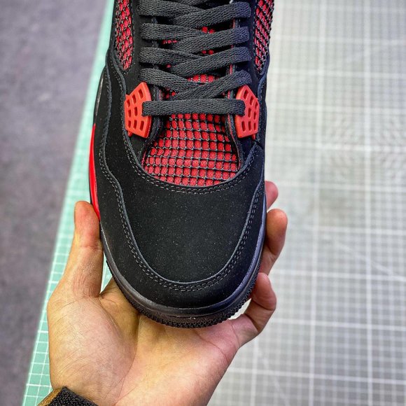 Air Jordan 4AJ4 Oreo black and red Vintage sneakers - Picture 3 of 9